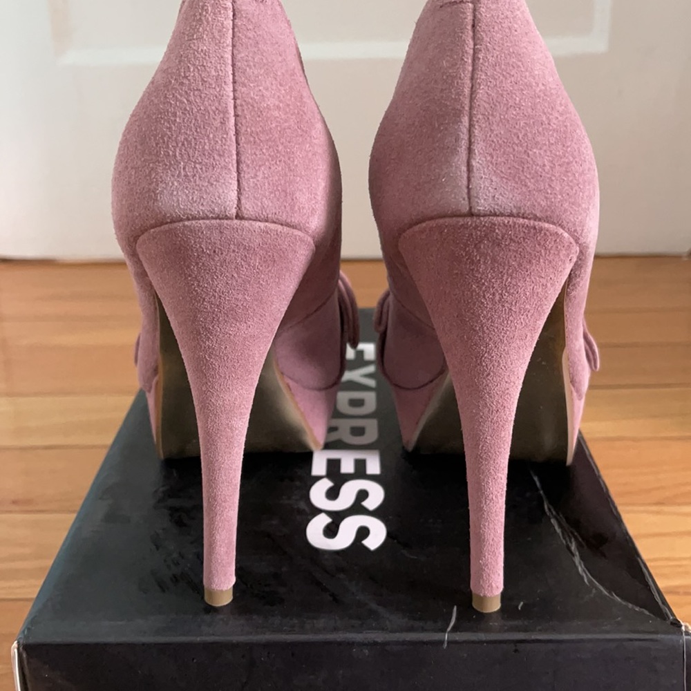 Express Platform Suede Heels - Picture 4 of 6